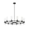 Z-Lite Datus 12 Light Chandelier, Matte Black & Clear 4008-12MB - alternate 2